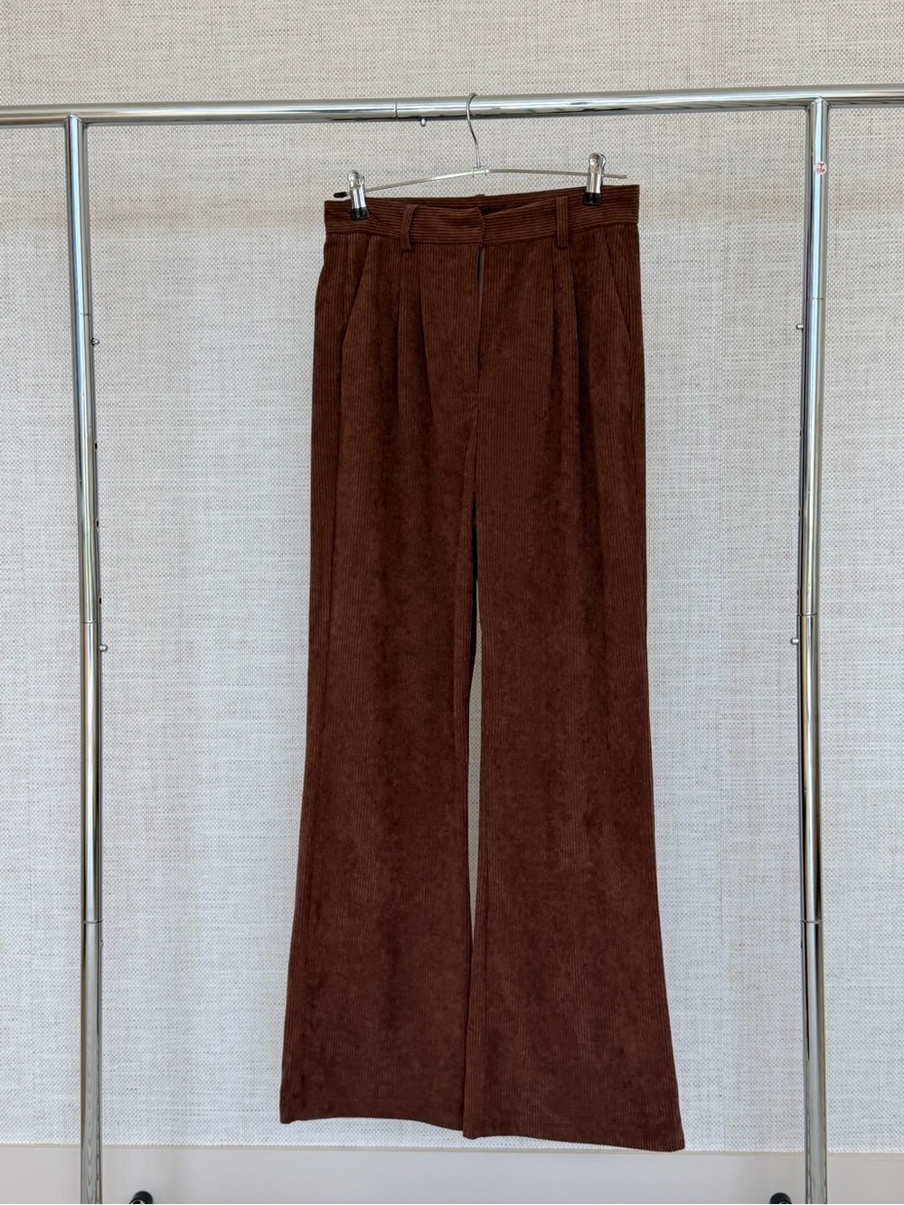 Commense Mauve-Brown Ribbed Top